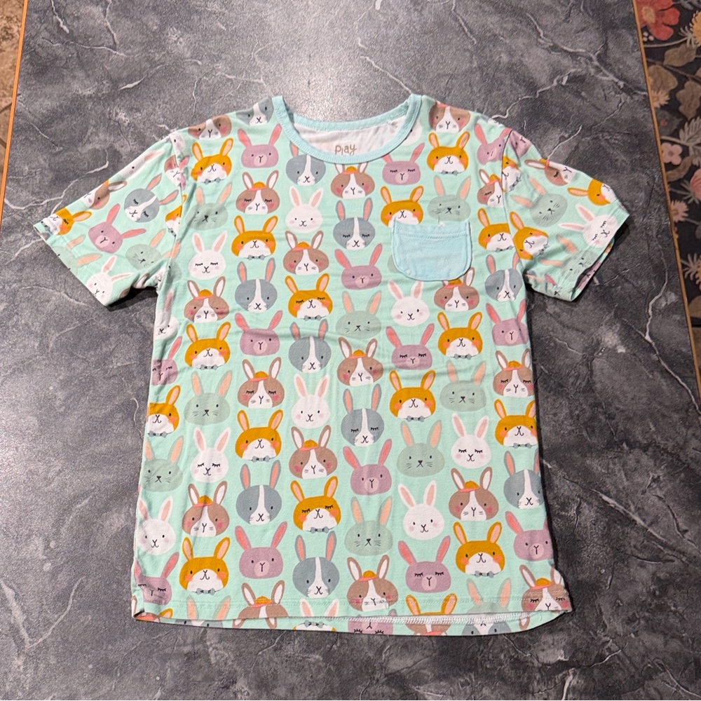 Little Sleepies Mint Bunny Short Sleeve Tee